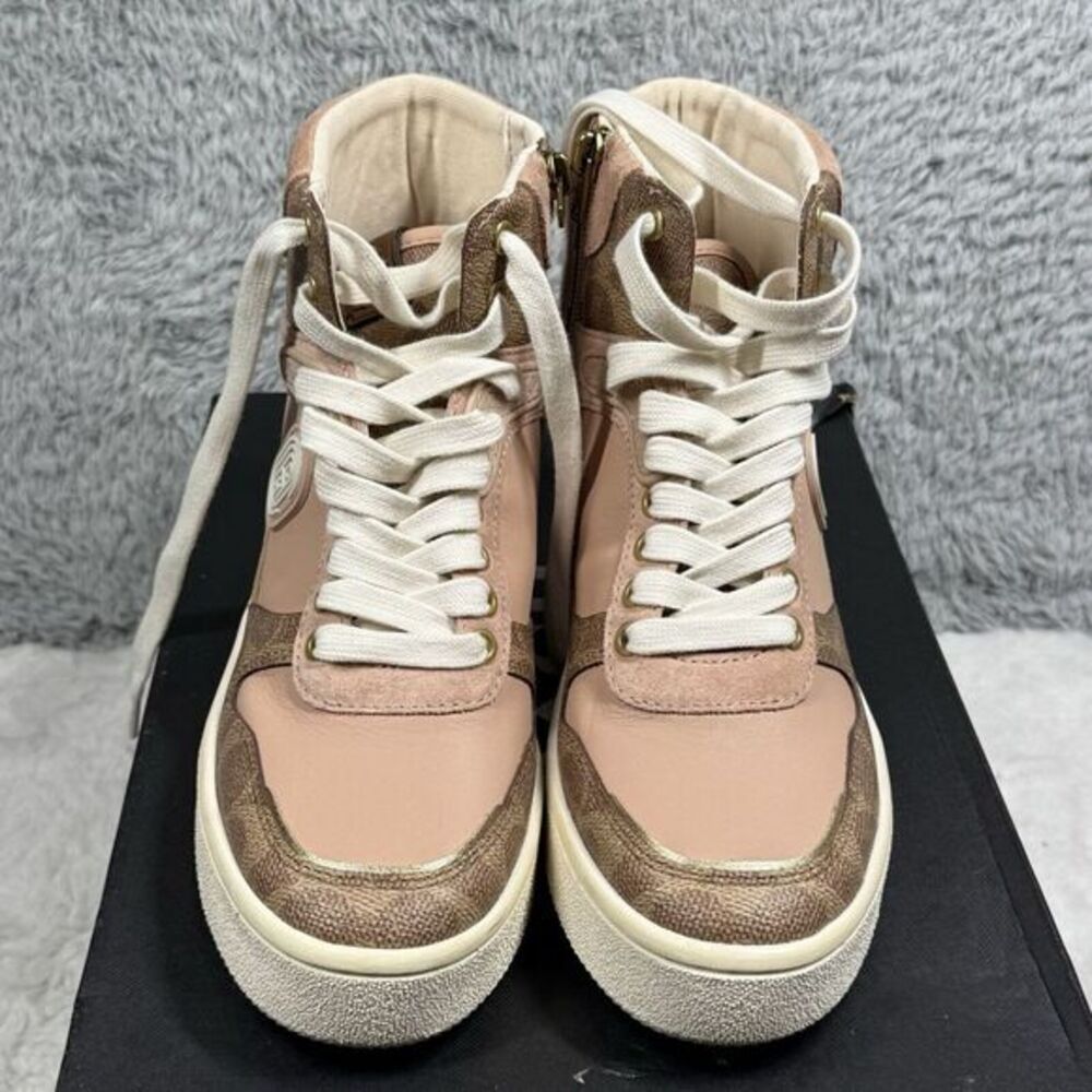COACH Women's C220 High Top Sneakers‎ with coach patch - Size 7 - Picture 3 of 13